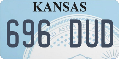 KS license plate 696DUD