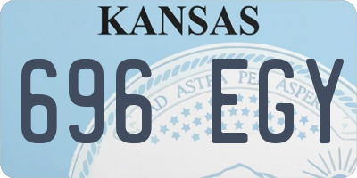 KS license plate 696EGY