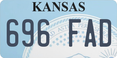 KS license plate 696FAD