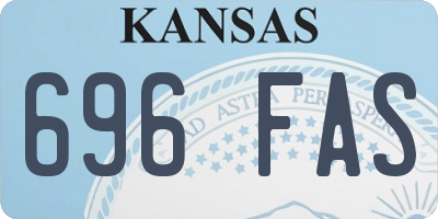 KS license plate 696FAS