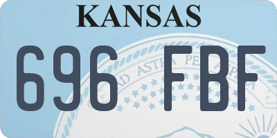 KS license plate 696FBF