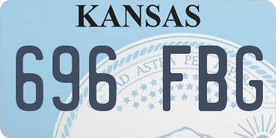 KS license plate 696FBG