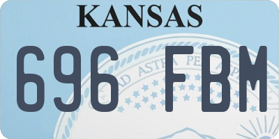 KS license plate 696FBM