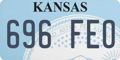 KS license plate 696FEO
