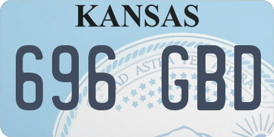 KS license plate 696GBD