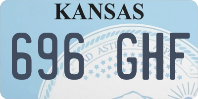 KS license plate 696GHF