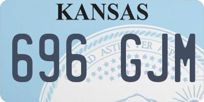 KS license plate 696GJM