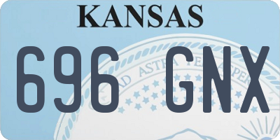 KS license plate 696GNX