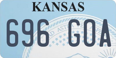 KS license plate 696GOA