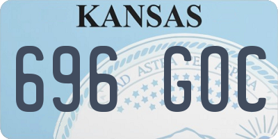 KS license plate 696GOC