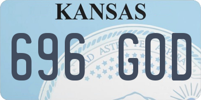 KS license plate 696GOD