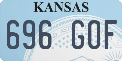 KS license plate 696GOF
