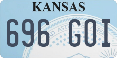 KS license plate 696GOI
