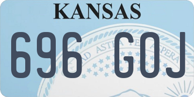 KS license plate 696GOJ