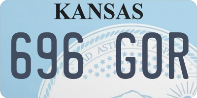 KS license plate 696GOR