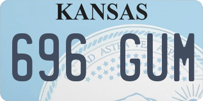 KS license plate 696GUM