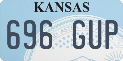 KS license plate 696GUP