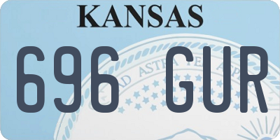 KS license plate 696GUR