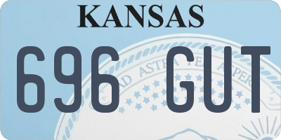 KS license plate 696GUT