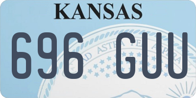 KS license plate 696GUU