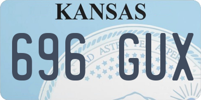 KS license plate 696GUX