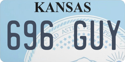 KS license plate 696GUY