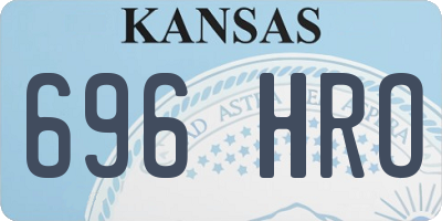 KS license plate 696HRO