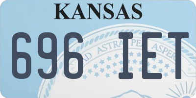 KS license plate 696IET