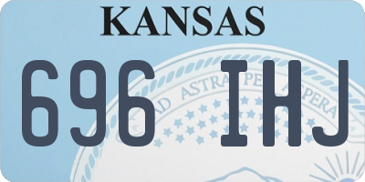 KS license plate 696IHJ