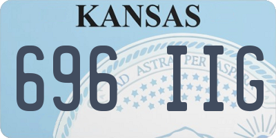 KS license plate 696IIG