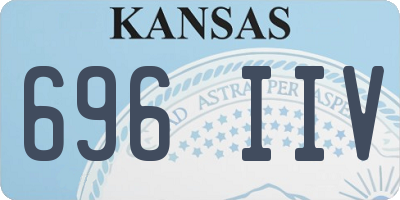 KS license plate 696IIV