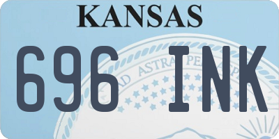 KS license plate 696INK