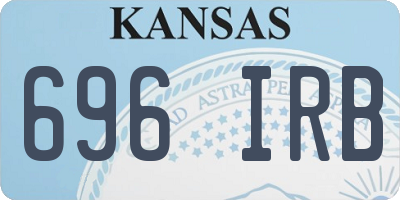 KS license plate 696IRB