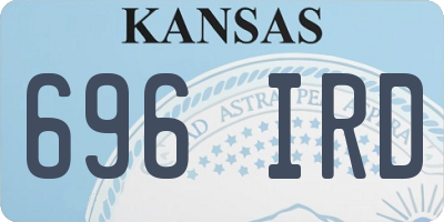 KS license plate 696IRD