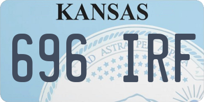 KS license plate 696IRF