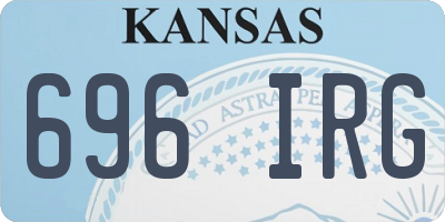 KS license plate 696IRG