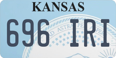 KS license plate 696IRI