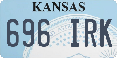 KS license plate 696IRK
