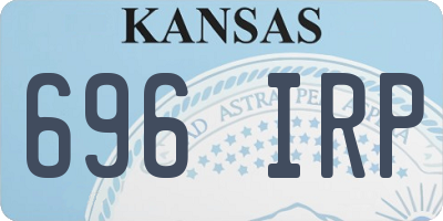 KS license plate 696IRP