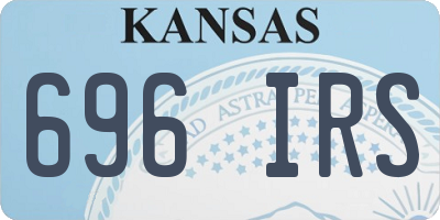 KS license plate 696IRS