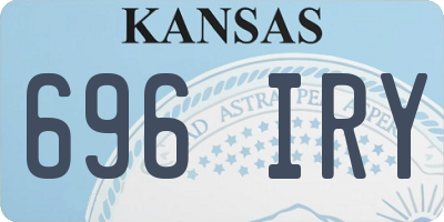 KS license plate 696IRY