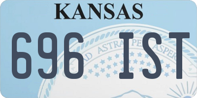 KS license plate 696IST