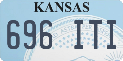KS license plate 696ITI