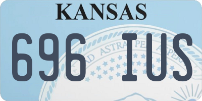 KS license plate 696IUS