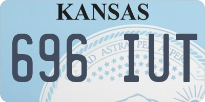KS license plate 696IUT