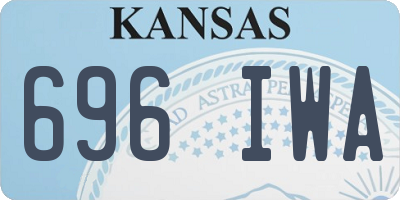 KS license plate 696IWA
