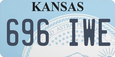KS license plate 696IWE