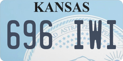 KS license plate 696IWI