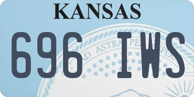 KS license plate 696IWS