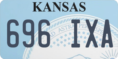 KS license plate 696IXA